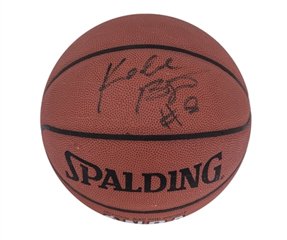 Kobe Bryant Signed Spalding Basketball - Pre-NBA Debut Signature from Pro League Game July 12, 1996 (Beckett)